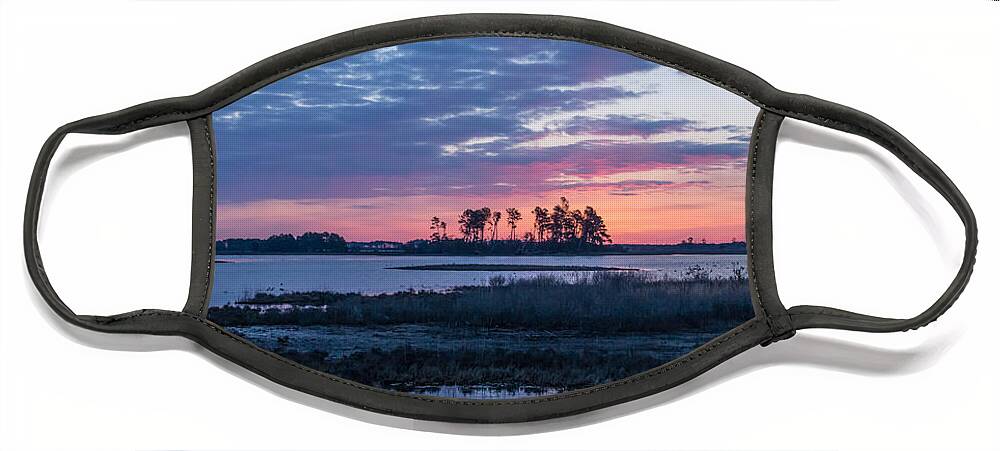 Chincoteague Face Mask featuring the photograph Chincoteague Wildlife Refuge Dawn by Photographic Arts And Design Studio