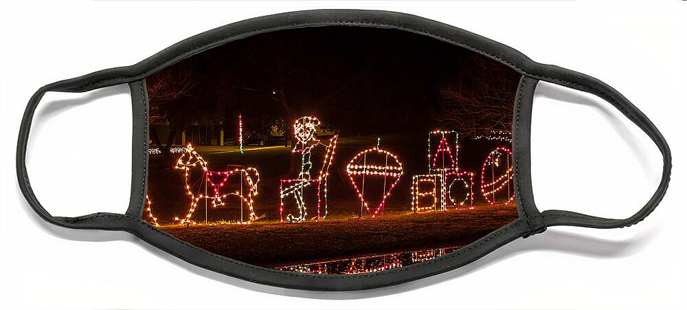 Cayce Face Mask featuring the photograph Christmas in Cayce-3 by Charles Hite