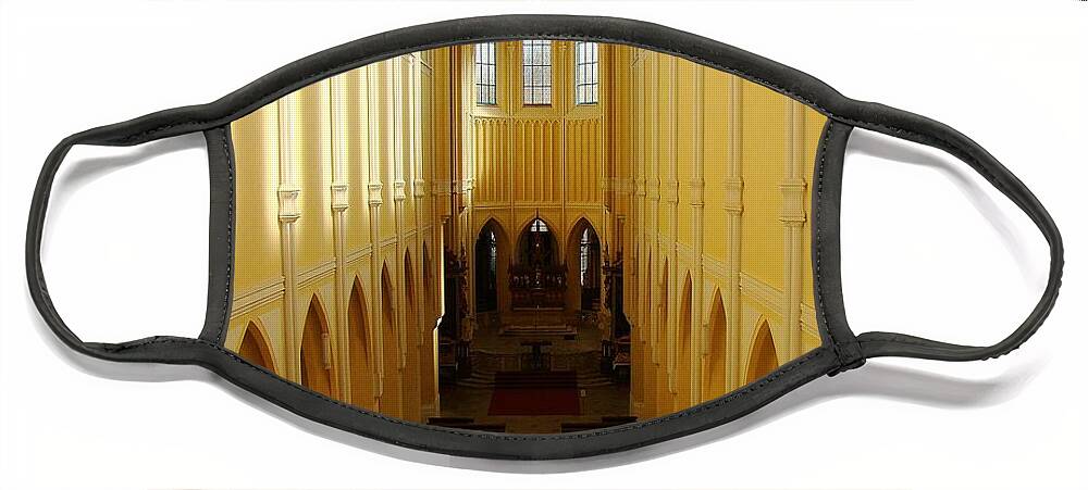 Church Of The Assumption Of Our Lady And Saint John The Baptist Face Mask featuring the photograph Church of the Assumption of Our Lady and Saint John the Baptist by Zinvolle Art