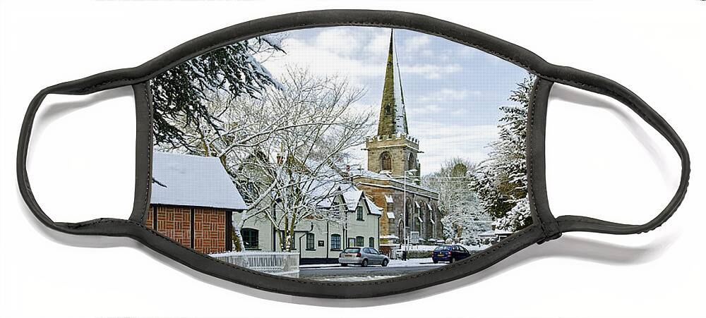 Staffordshire Face Mask featuring the photograph Church Road - Rolleston on Dove by Rod Johnson