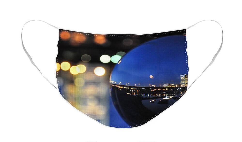 Rva Face Mask featuring the photograph City in a Globe by Stacy Abbott