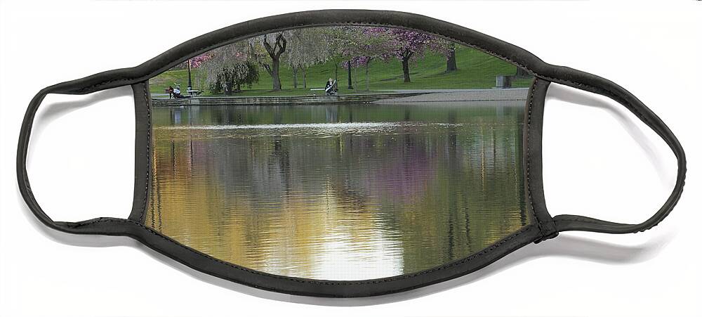 Landscape Face Mask featuring the photograph Wade Park Cleveland Ohio Springtime by Valerie Collins