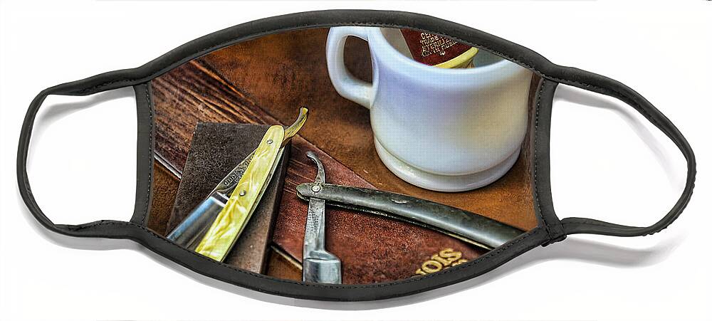 Barbicide Face Mask featuring the photograph Classic Barber Shop Shave - Barber Shop by Lee Dos Santos