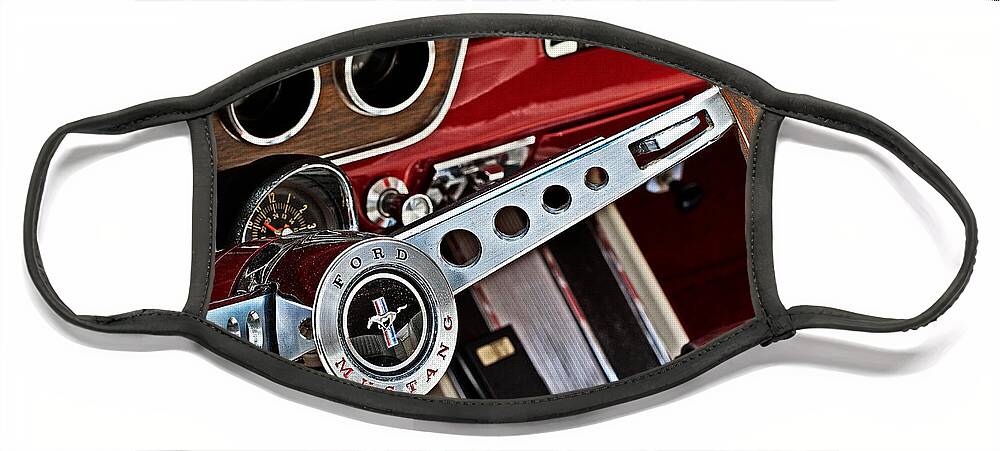 Ford Face Mask featuring the photograph Classic Mustang Interior by Jarrod Erbe