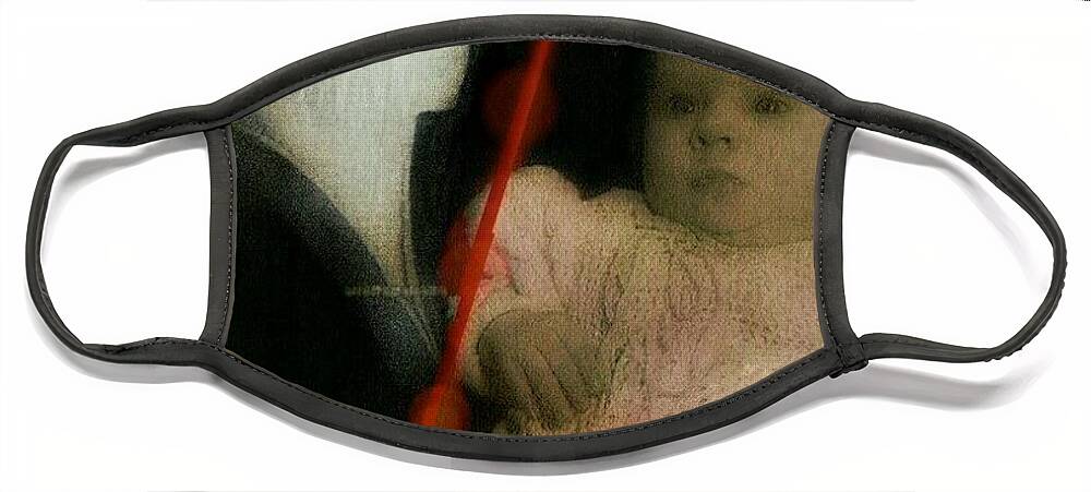 Mother And Child Face Mask featuring the digital art Cleft by Delight Worthyn