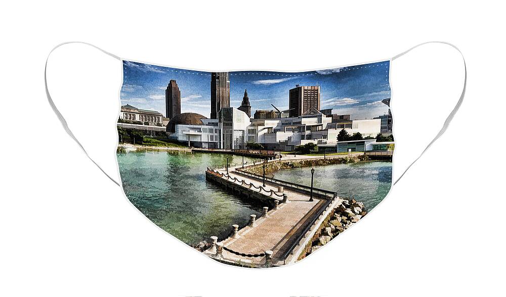 Lake Erie Face Mask featuring the photograph Cleveland Inner Harbor - Cleveland Ohio - 1 by Mark Madere