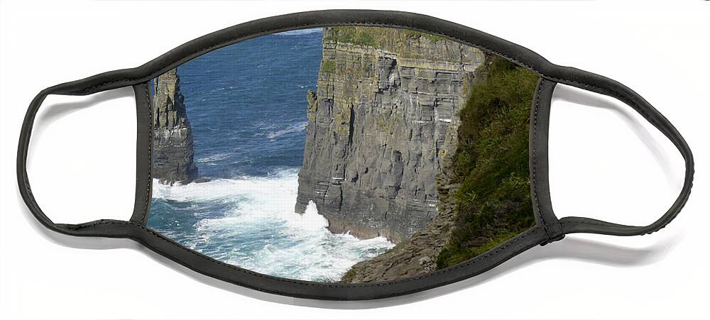 Travel Face Mask featuring the photograph Cliffs of Moher 7 by Mike McGlothlen