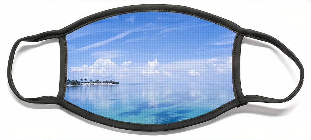 Photography Face Mask featuring the photograph Clouds Over The Ocean, Florida Keys by Panoramic Images