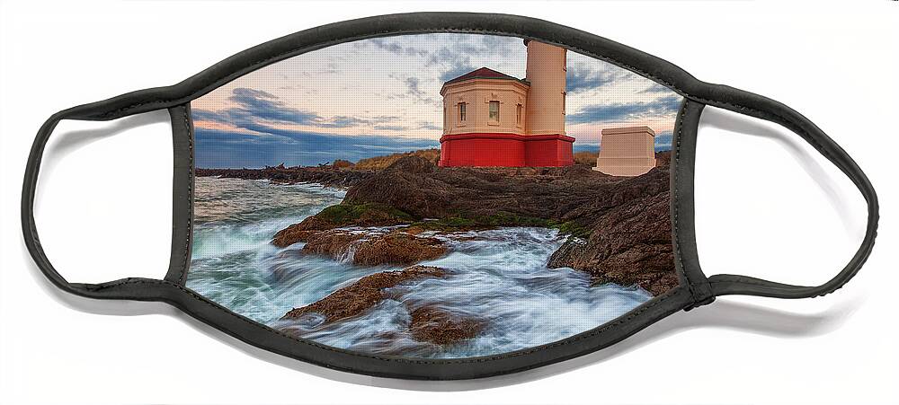 Lighthouse Face Mask featuring the photograph Coastal Awakening by Darren White
