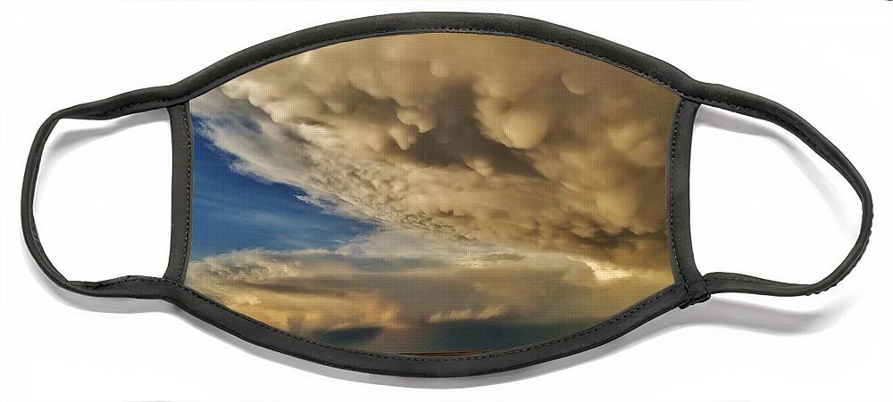 Cloud Face Mask featuring the photograph Colorado Supercells by Ed Sweeney
