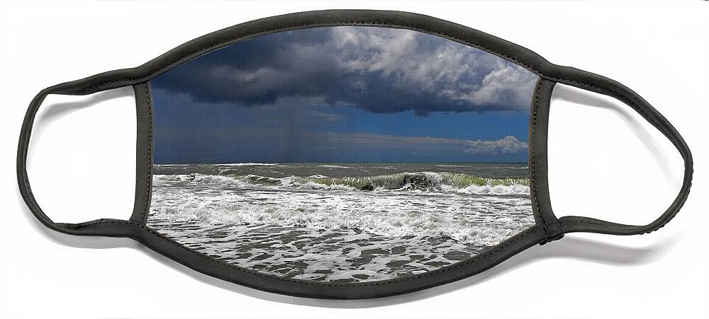Tropical Storm Beryl Face Mask featuring the photograph Conquering The Storm by Sandi OReilly