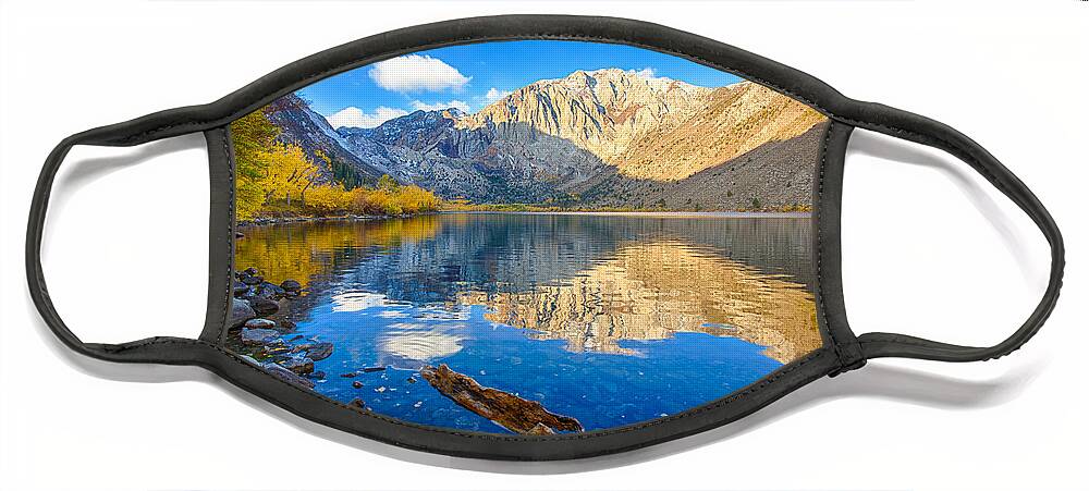 Landscape Face Mask featuring the photograph Convict Lake Reflections by Mimi Ditchie
