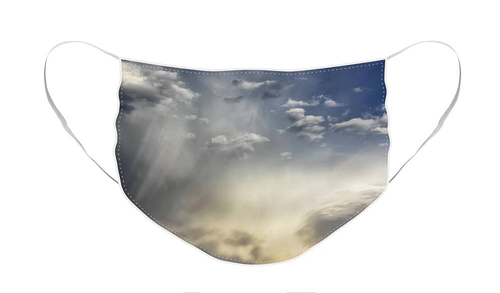 Clouds Face Mask featuring the photograph Crazy Clouds by Steve Sullivan