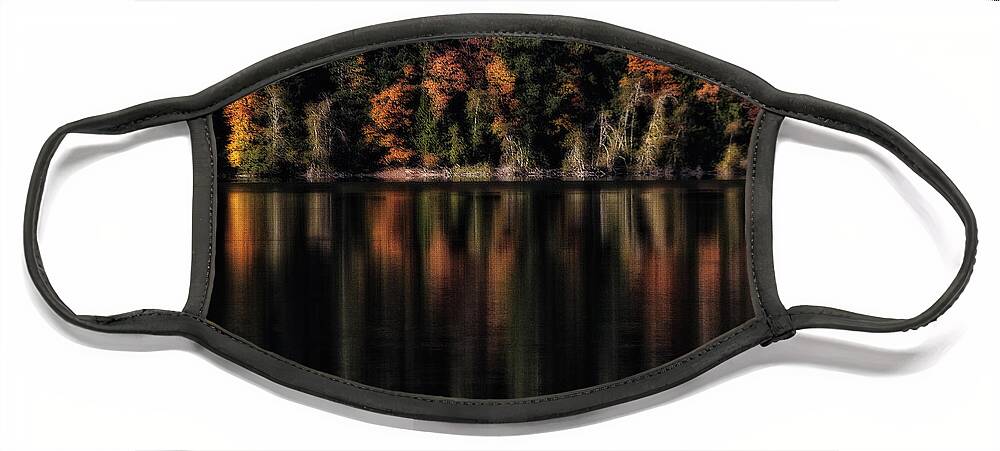 Reflection Face Mask featuring the photograph Crescent Lake Reflection by Robert Woodward