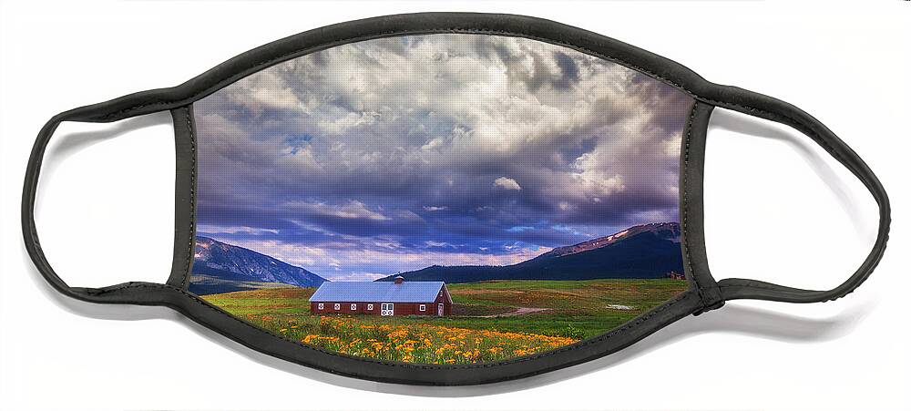 Crested Butte Face Mask featuring the photograph Crested Butte Morning Storm by Darren White