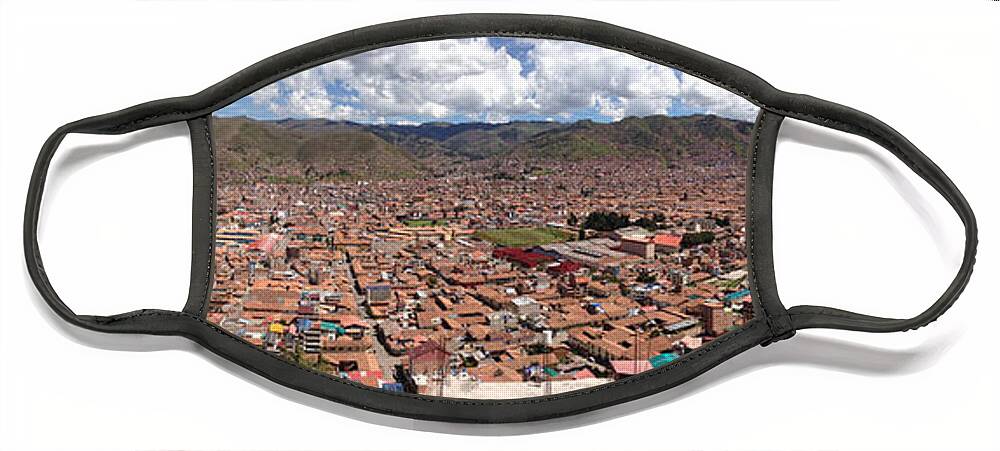 Photograph Face Mask featuring the photograph Cuzco Peru by Richard Gehlbach