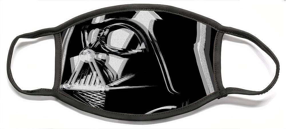 Darth Vader Face Mask featuring the painting Darth Vader Star Wars by Tony Rubino