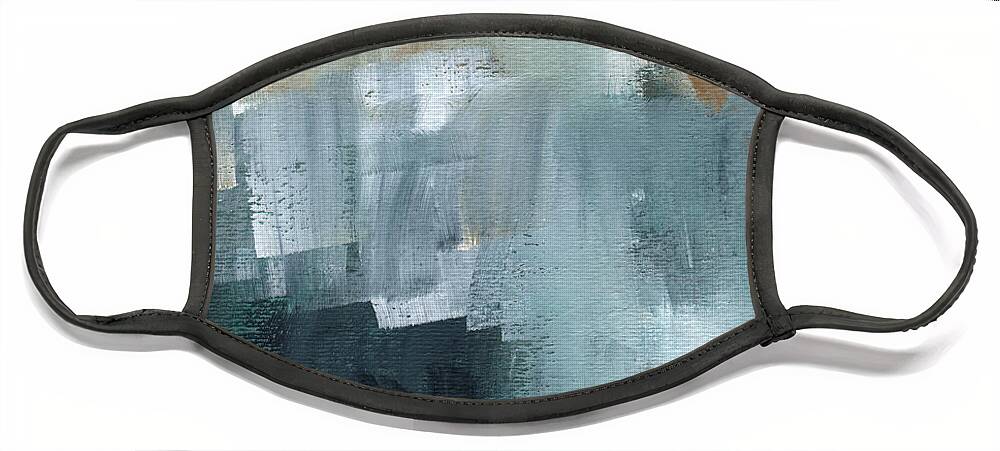 Abstract Art Face Mask featuring the painting Days Like This - Abstract Painting by Linda Woods