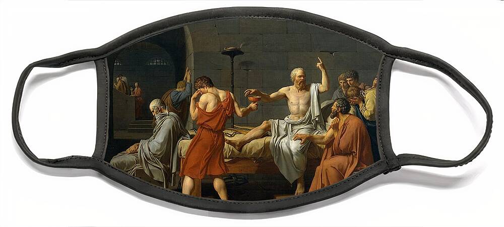 Death Face Mask featuring the painting Death of Socrates by Jacques Louis David