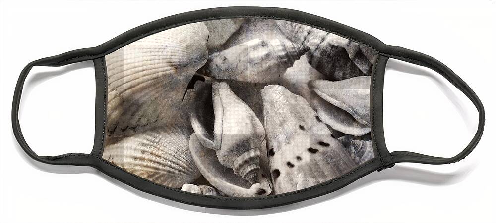 Shell Face Mask featuring the photograph Delivered by the Sea by Ella Kaye Dickey