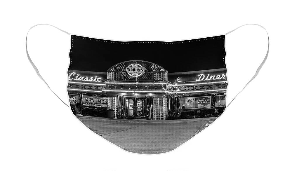 Denny's Diner Face Mask featuring the photograph Denny's Classic Diner by Imagery by Charly