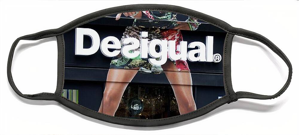 Desigual Face Mask featuring the photograph Desigual Storefront by Alice Gipson