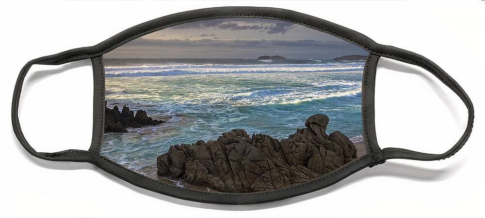 Doniños Face Mask featuring the photograph Doninos Beach Ferrol Galicia Spain by Pablo Avanzini