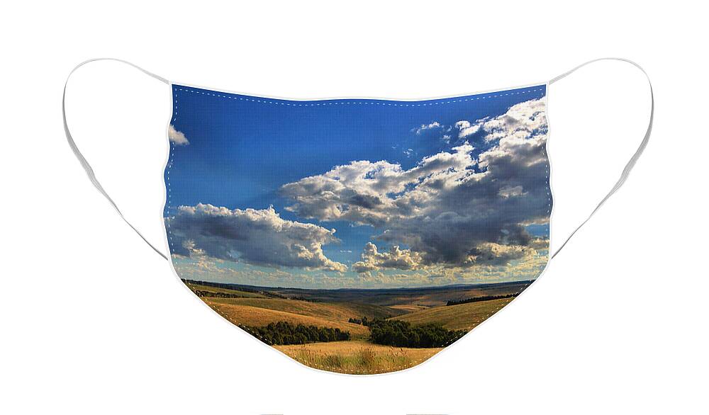 Donny Brook Hills Face Mask featuring the photograph Donny Brook Hills by Joy Watson