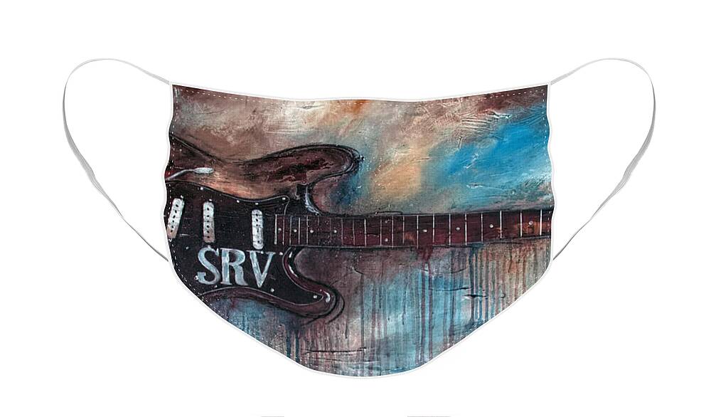 Stevie Ray Vaughan Face Mask featuring the painting Double Trouble by Sean Parnell