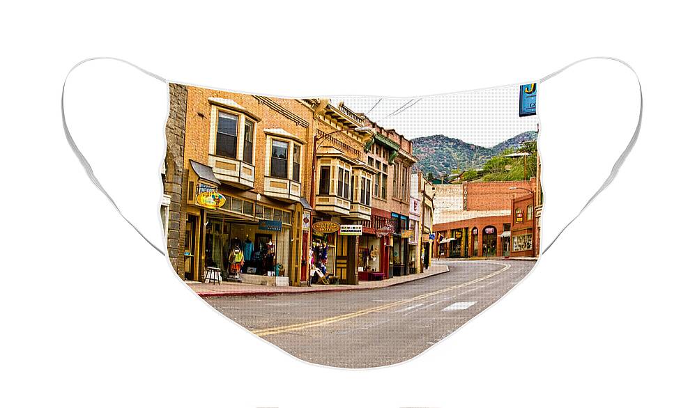 Bisbee Arizona Face Mask featuring the photograph Downtown Bisbee by Kelly Holm