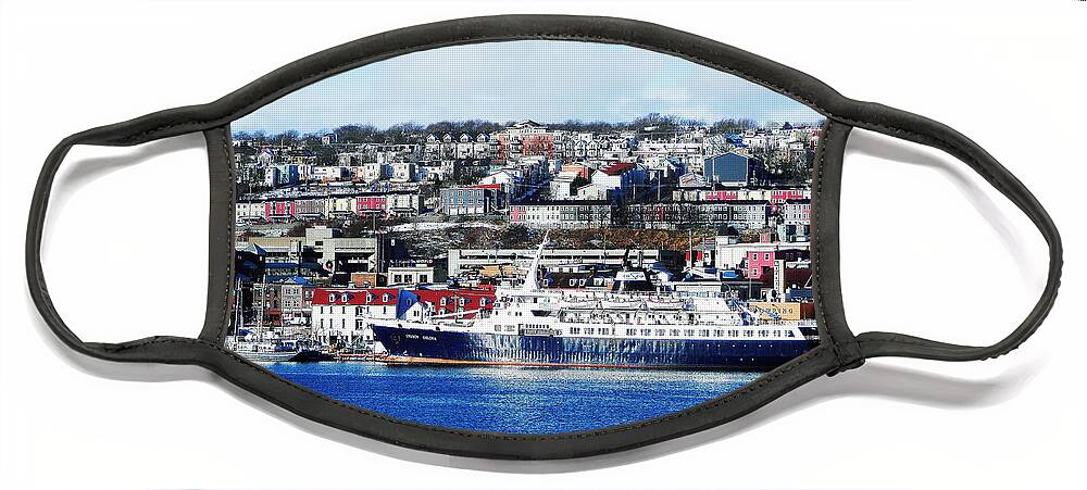 Downtown Face Mask featuring the photograph Downtown of St. John's by Zinvolle Art