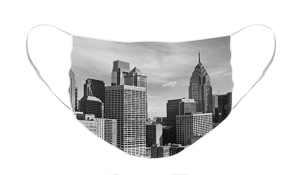 Philadelphia Face Mask featuring the photograph Downtown Philadelphia by Rona Black
