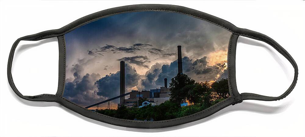 Salem Face Mask featuring the photograph Dramatic whisper at sunset by Jeff Folger