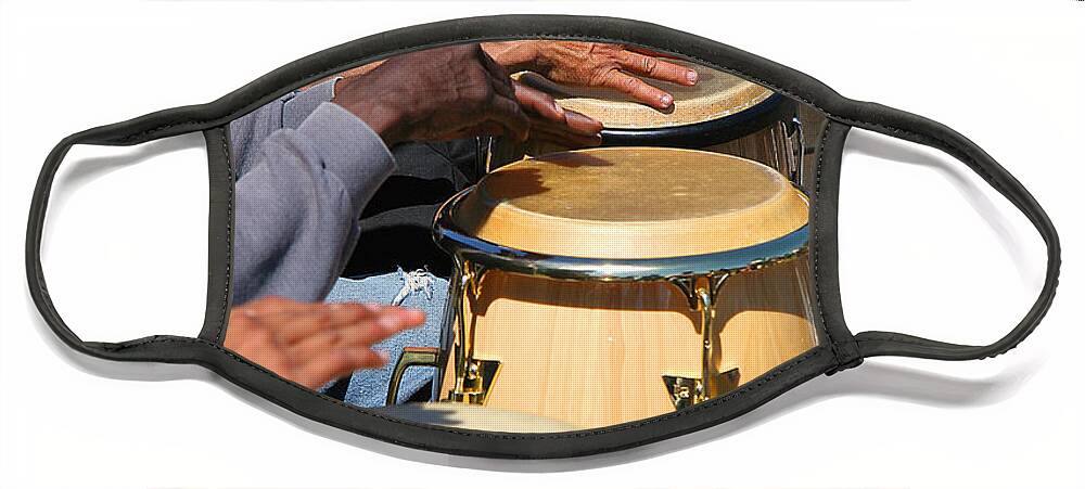 Drums Face Mask featuring the photograph Drum Jammin in Golden Gate Park by Robert Woodward