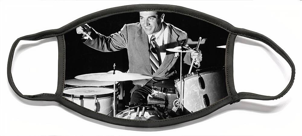 1947 Face Mask featuring the photograph Drummer Gene Krupa by Underwood Archives
