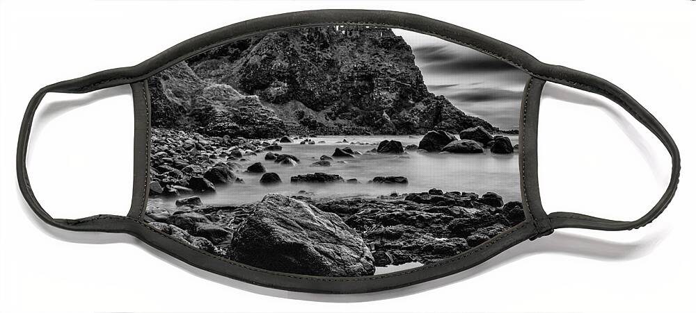 Dunluce Face Mask featuring the photograph Dunluce Castle by Nigel R Bell