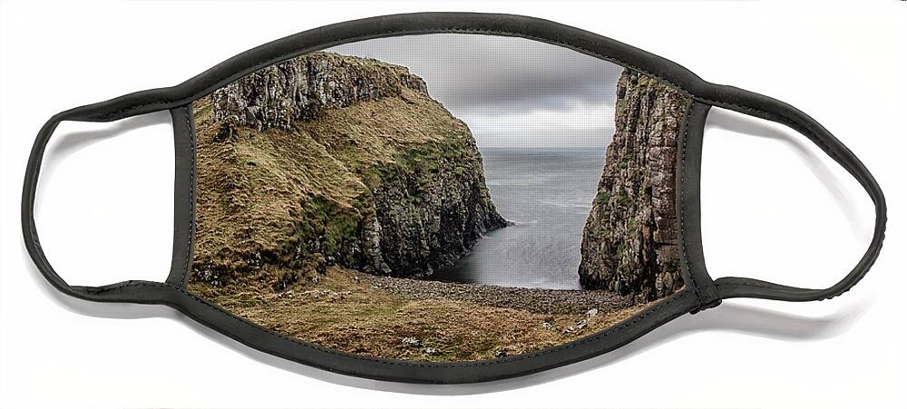 Dunseverick Face Mask featuring the photograph Dunseverick Castle by Nigel R Bell
