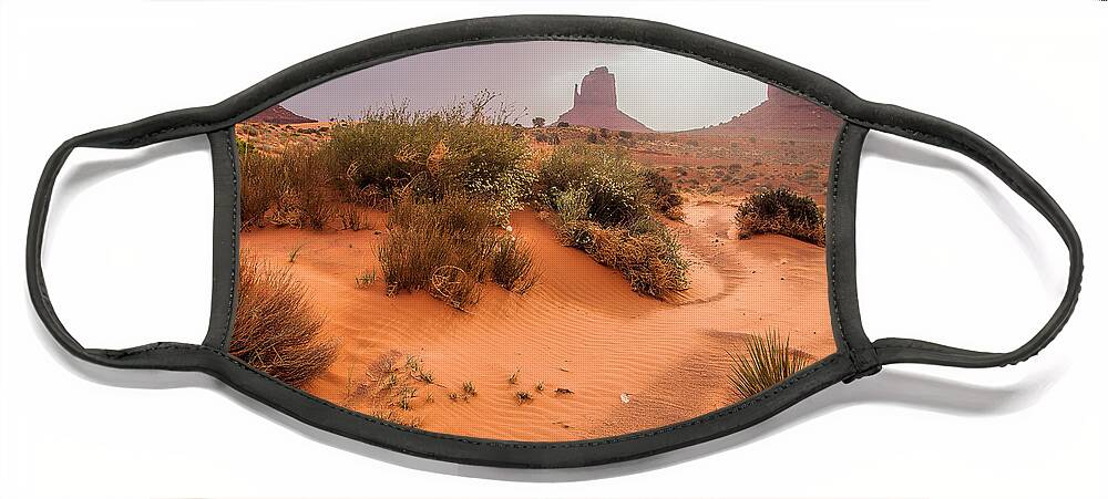 Utah Face Mask featuring the photograph Dusty Trails by Jim Garrison