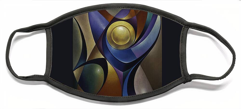 Stained-glass Face Mask featuring the painting Dynamic Chalice by Ricardo Chavez-Mendez