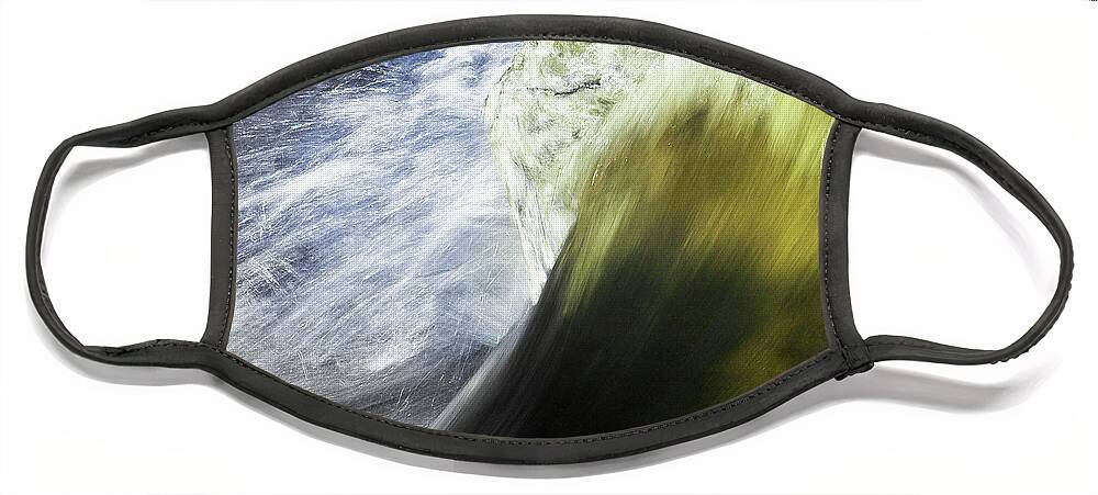 Heiko Face Mask featuring the photograph Dynamic River Wave by Heiko Koehrer-Wagner