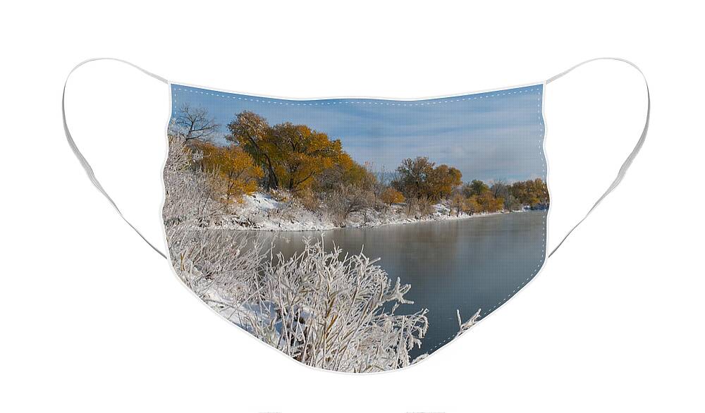 Landscape Face Mask featuring the photograph Early Winter Landscape by Cascade Colors