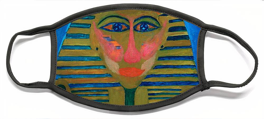 Colette Face Mask featuring the painting Egypt Ancient by Colette V Hera Guggenheim