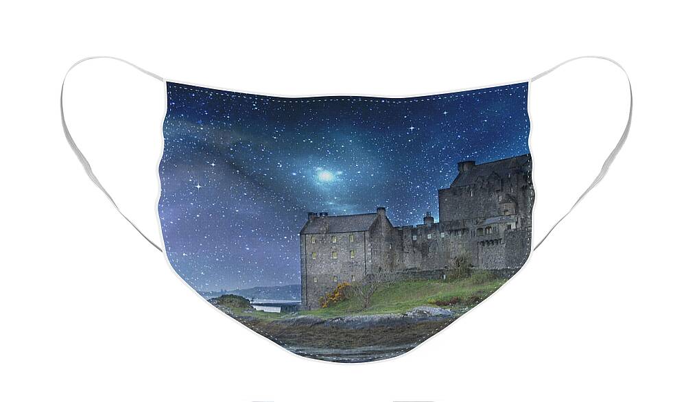 Architecture Face Mask featuring the photograph Eilean Donan Castle by Juli Scalzi