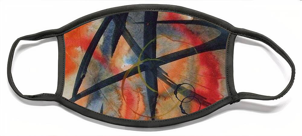 Ksg Face Mask featuring the painting Elements of Design by Kim Shuckhart Gunns