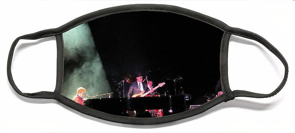 Elton John Face Mask featuring the photograph Elton And Band by Aaron Martens