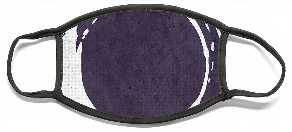 Purple Face Mask featuring the painting Enso No. 107 Purple by Julie Niemela