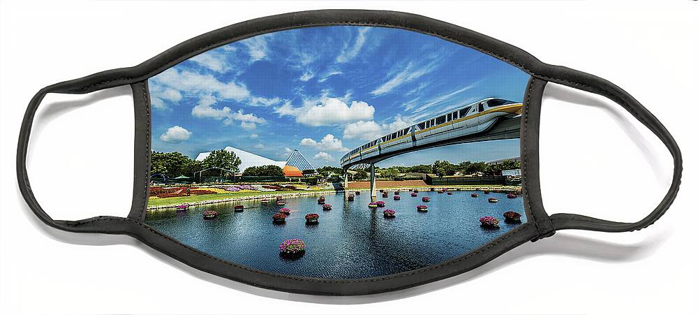 Disney Face Mask featuring the photograph Epcot by Kevin Cable