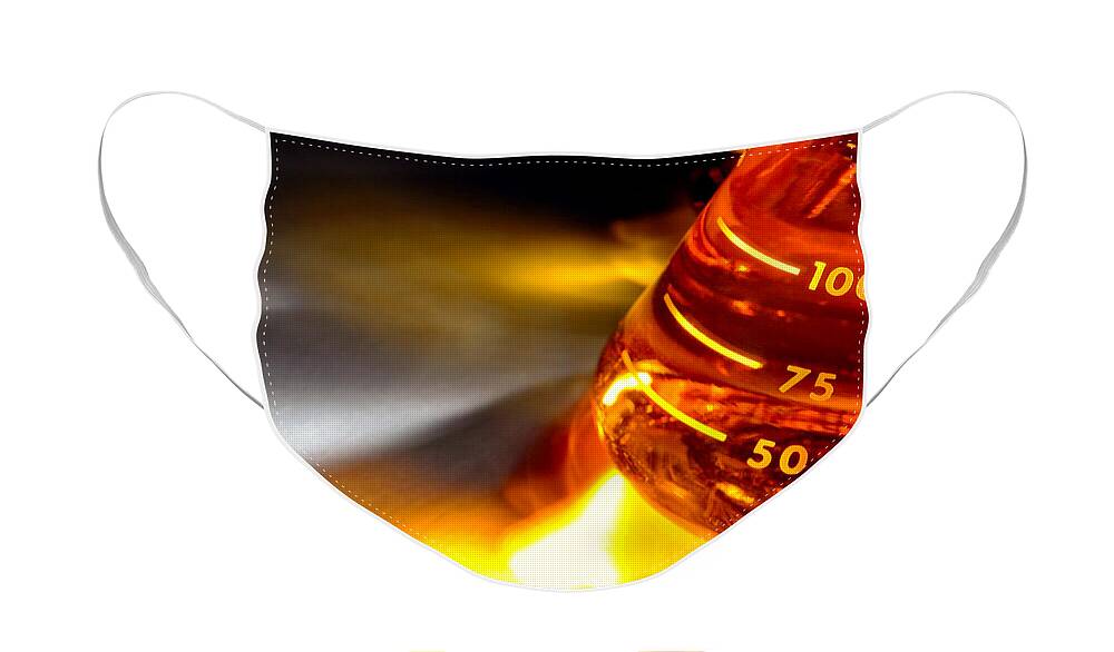 Flask Face Mask featuring the photograph Equipment in Science Research Lab by Science Research Lab