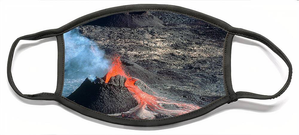 Eruption Cone Face Mask featuring the photograph Eruption Cone, La Fournaise by Adam Sylvester