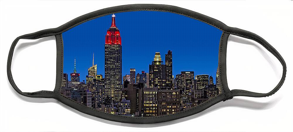 Flatiron District Face Mask featuring the photograph ESB Surrounded By The Flatiron District by Susan Candelario